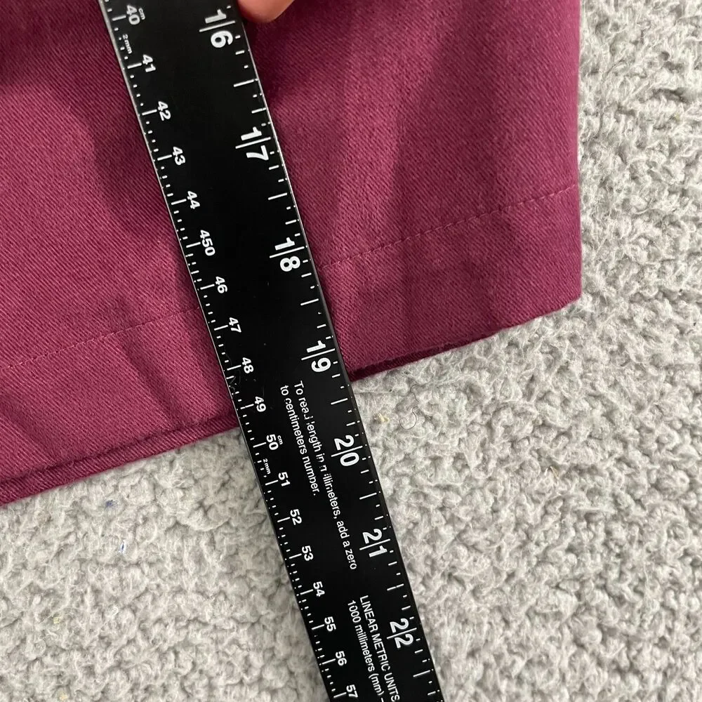 Vintage Express Chino Shorts Men‎ M Burgundy 90s Skater Drawstring NWT